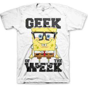 HYBRIS мъжка тениска SpongeBob Squarepants- Geek Of The Week - White - HYBRIS - NIC-1-SB004-H49-10-WH