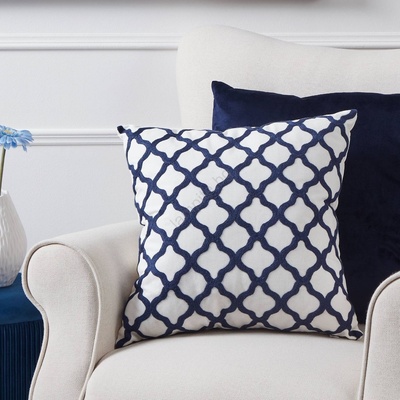 EGLO 420016 - Декоративна възглавница CHEVERY 45x45 см бяло/синьо (EG420016)