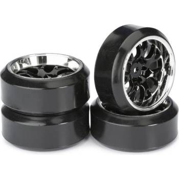ABSIMA Дрифт гуми за 1/10 Absima Tires Wheel Set Drift LP " Comb / Profile C" black/chrome 1: 10 (4 pcs) 2510042 (2510042)
