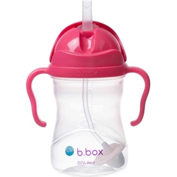 b.box Бутилка със сламка b. box - Sippy cup, 240 ml, Raspberry (BX502)