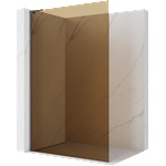 Mexen Kioto L душ преграда Walk-in 90 x 200 cm, бронз, матов сиво - 800-090-103-66-32 (800-090-103-66-32)