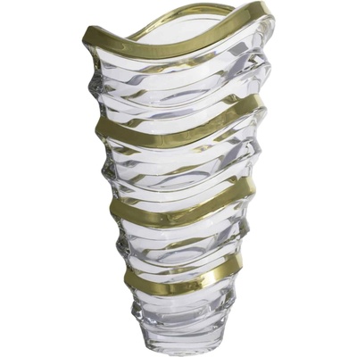 Krištáľová váza Vavea light gold 34 cm