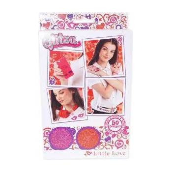 Glitza Комплект брокати Glitza - 50 дизайна сърца с 2 цвята, Glitza, 384004