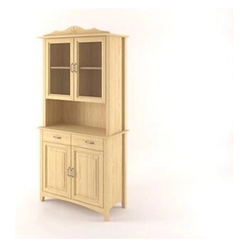 Drewmet Kredenc Castello Borovice 2barevný - Bílá+Rustikální