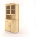 Drewmet Kredenc Castello Borovice 2barevný - Bílá+Rustikální