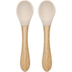 Lorelli Силиконови лъжички с бамбук Lorelli - Natural, 2 броя, Beige (10230680005) - baby