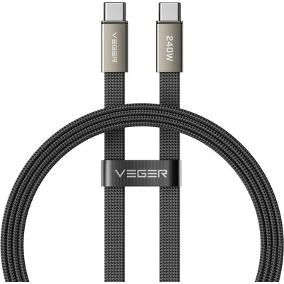 Veger CC2-MTB Type C to Type C PD 5A 240W 1,5m černý