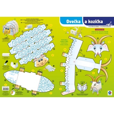 Vystřihovánka Ovečka a kozička