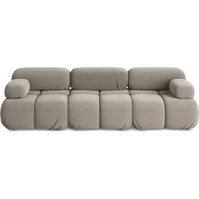 makamii Бежов кадифен модулен диван 285 cm Lokua - Makamii (LOKUA_3S_1_P1_C2)