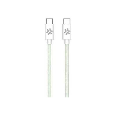 Celly USBCUSBCCOTTGN USB-C/USB-C opletený (bavlnený) 60 W 1,5m zelený
