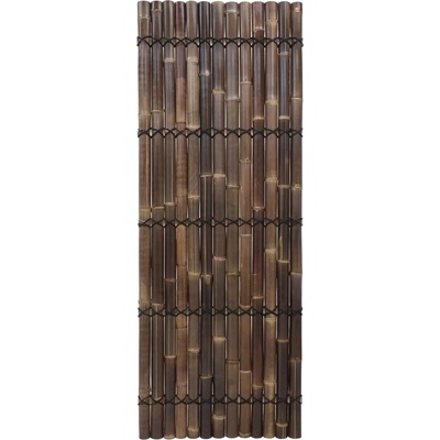 Panel z polkruhových bambusových tyčí tmavohnedej farby š 90 x v 240 cm