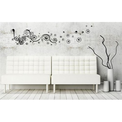 IMPOL TRADE WS099 Samolepky na stenu ornamenty čierne, rozmery 50 x 70 cm