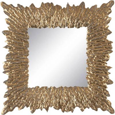 BigBuy Стенно огледало Златен Кристал Желязо 74 x 7, 5 x 74 cm