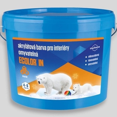 Stachema ECOLOR IN Akrylová farba pre interiéry Biela 4 kg