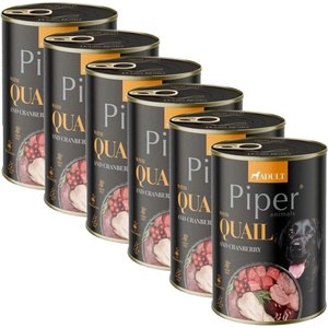 Dolina Noteci Консерва Piper Adult с пъдпъдък и боровинки 6 x 400 г