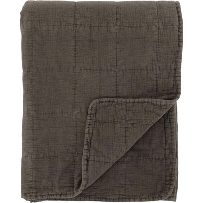 Mocca přehoz s opraným vzhledem Aix Vintage Quilt - 130 x 180 cm - Chic Antique
