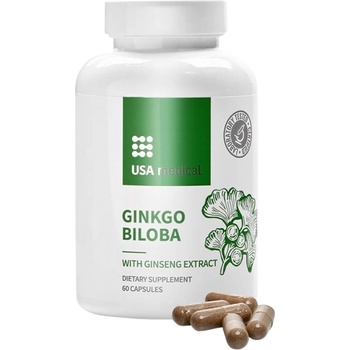 Image 1 of USA medical Ginkgo Biloba 120 mg | with Panax Ginseng [60 капсули]