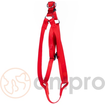 Miazoo Миазоо - Регулируем нагръдник за кучета от изкуствена лента, 20 мм - червен, регулиране от 45 до 65 см