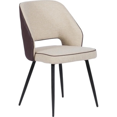 Carmen Трапезен стол Carmen Colorado, до 100кг, еко кожа, метална база, бежов (3532034)