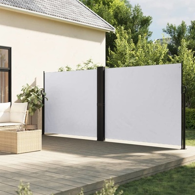 vidaXL Zatahovací boční markýza 160 x 1 200 cm Bílá