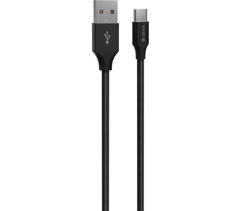 Devia EC303 USB - USB-C, 2,4A, 1m, černý