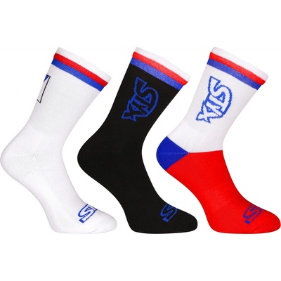 Styx 3PACK ponožky vysoké vícebarevné trikolóra 3HV09014