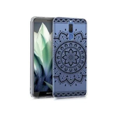 kwmobile Прозрачен калъф с дизайн цветно слънце за Huawei Mate 10 Lite - черен