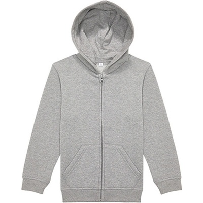B&C detská mikina s kapucňou WK003 Sport Grey Heather