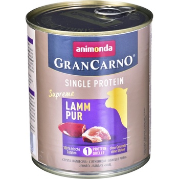 Animonda GranCarno Single Protein, Supreme čisté jahňacie pre psy 0,8 kg