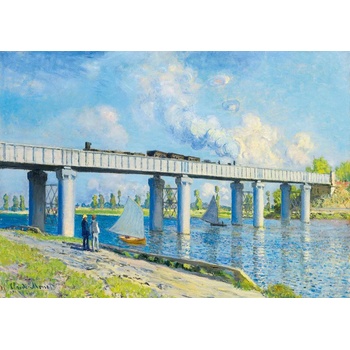 Bluebird Puzzle - Puzzle Claude Monet -Railway Bridge at Argenteuil, 1873 - 1 000 piese