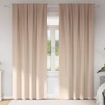 Pure Line Home Плътни завеси в цвят таупе с комбиниран перделък, 2 бр. , 140 x 245 см