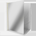 Mexen Kioto L стъклена преграда за душ кабина Walk-in 100 x 200 cm, огледална, златиста четкана - 800-100-103-55-50 (800-100-103-55-50)