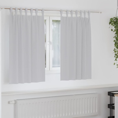 vidaXL Завеси за затъмняване с пръстени 2 pcs Светлосиво 140 x 140 cm (4107568)