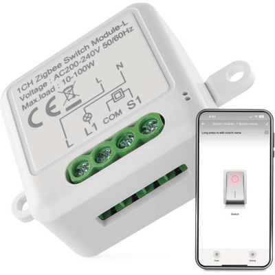 EMOS GoSmart modul spínací IP-2103SZ, ZigBee, 1-kanálový (nevyžaduje N vodič)