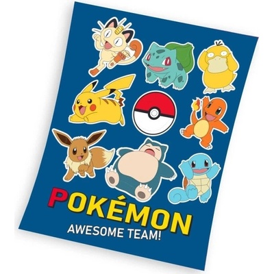 Carbotex Detská deka mikroplyš Pokémon Pripravený na boj