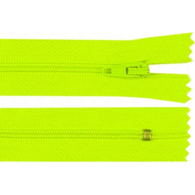 Pro Háčkování Spirálový zip pinlock No 3 délka 20 cm elektrický zelený