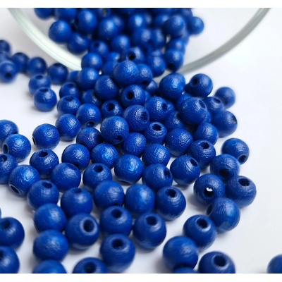 Detoa dřevěné korálky tmavě modré 6 mm 10 ks – Zboží Dáma