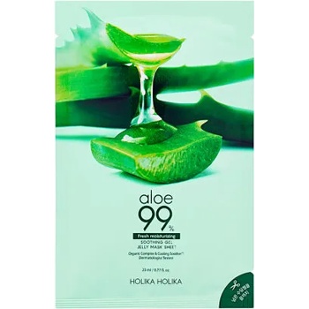 Holika Holika Aloe 99% Soothing Gel Jelly Mask Sheet, успокояваща маска за лице с алое (8806334482773)