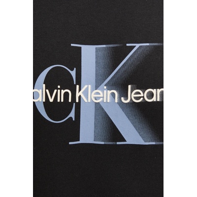 Calvin Klein Jeans Памучна тениска Calvin Klein Jeans в черно с принт J30J327471 (J30J327471)