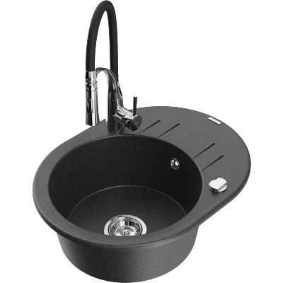 Mexen Kevin гранитна кухненска мивка с една камера, отцедник и кухненски (6517-76-73450-07)