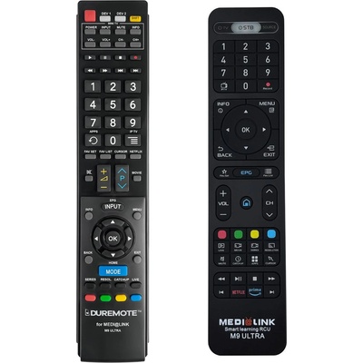 GENERAL MEDIALINK RCU M9 Ultra, Carrot M3, M8, ML1100, ML1150, ML1200 + управление на телевизор (мини телевизор) - дистанционно управление дубликат (RCU M9 Ultra, Carrot M3, M8, ML1100, ML1150, ML1200 + управление на телевизор (мини телевизор))