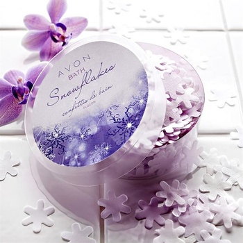 Avon mýdlové konfety do koupele Snowflakes 25 g