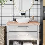 vidaXL Плот за баня 100x50x4 см масивно дърво бук (355992)