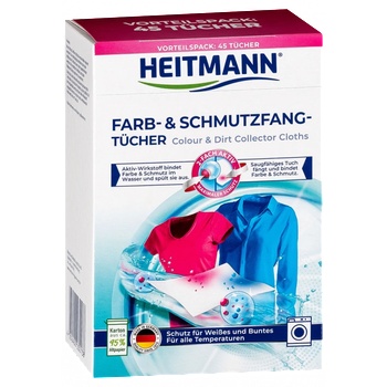 Heitmann Цветоулавящи кърпички за пране heitmann, 45 бр (30133)