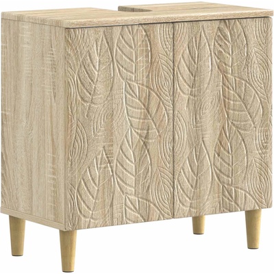 vidaXL Шкаф за мивка в баня DELFT Дъб сонома 59, 5 x 31, 5 x 59 см (897007)