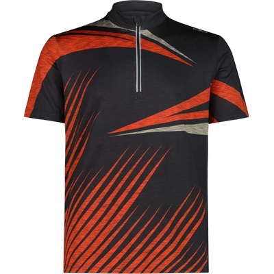 CMP Мъжка фланелка с къс ръкав за колоездене CMP Half Zip T-Shirt Cycling jersey - B. Blue / Petroleum - размер 56 (EU) (056-3987-0216)