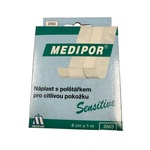 MEDIPLAST MEDIPOR пластир с подложка за чувствителна кожа 8 см x 1 м