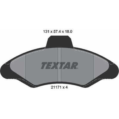 Sada brzdových platničiek kotúčovej brzdy TEXTAR 2117105
