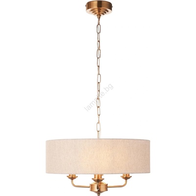 Endon Lighting 110723 - Пендел HIGHCLERE 3xE14/40W/230V бежов/месинг (EN0051)