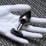 EVOLVED Black Gem Anal Plug Small Dark Metal